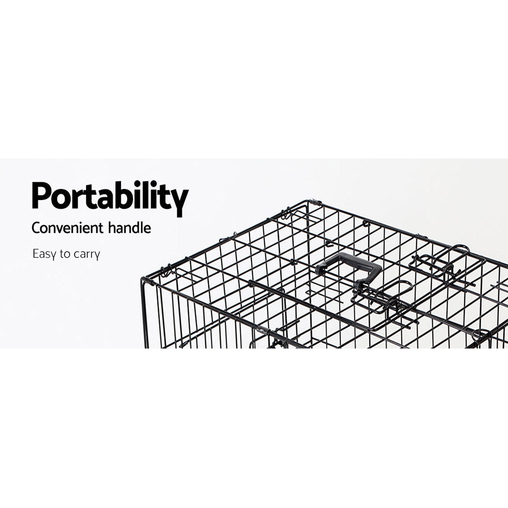42" Dog Cage Crate | Large Kennel 3 Doors