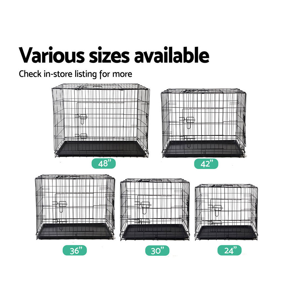 42" Dog Cage Crate | Large Kennel 3 Doors