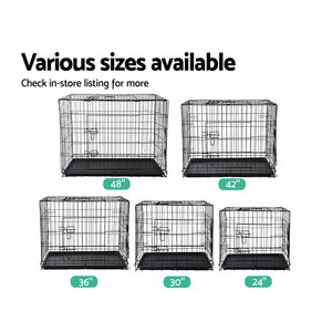 42" Dog Cage Crate | Large Kennel 3 Doors