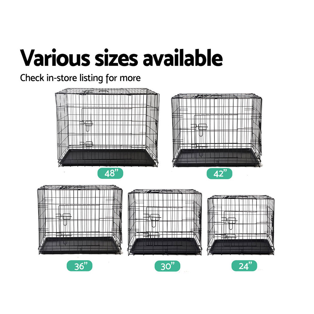 48" Dog Cage Crate | Large Kennel 3 Doors
