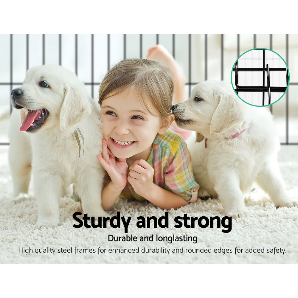 2x24" 8 Panel Dog Playpen | Pet Fence Exercise Cage Enclosure Play Pen