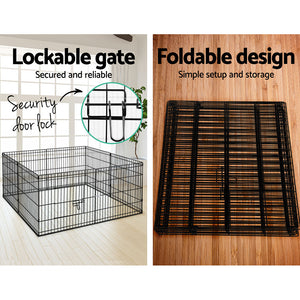2x24" 8 Panel Dog Playpen | Pet Fence Exercise Cage Enclosure Play Pen