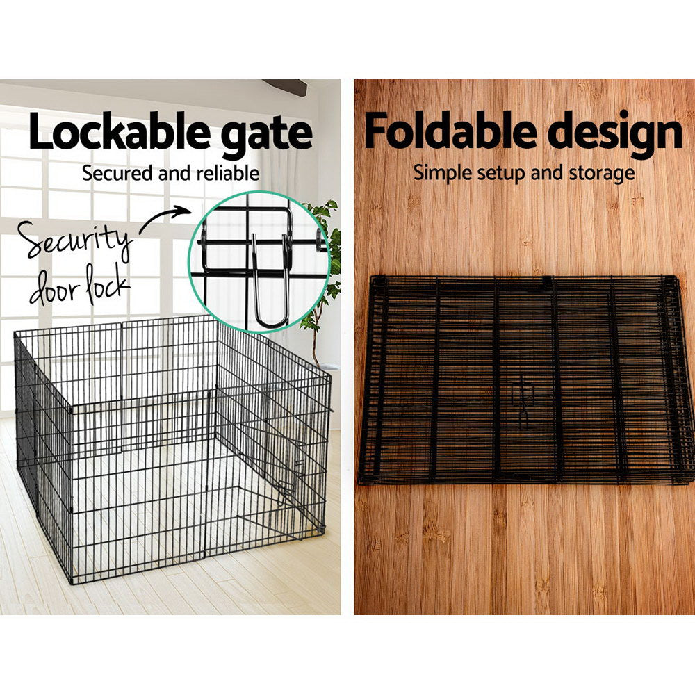 2x30" 8 Panel Dog Playpen | Pet Fence Exercise Cage Enclosure Play Pen