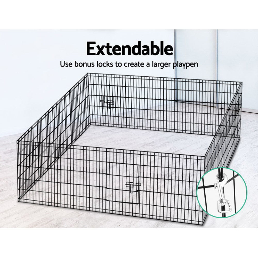 2x30" 8 Panel Dog Playpen | Pet Fence Exercise Cage Enclosure Play Pen