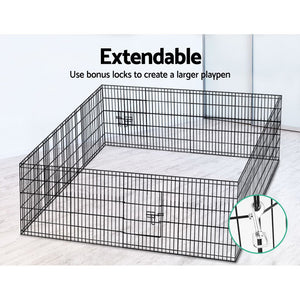 2x30" 8 Panel Dog Playpen | Pet Fence Exercise Cage Enclosure Play Pen