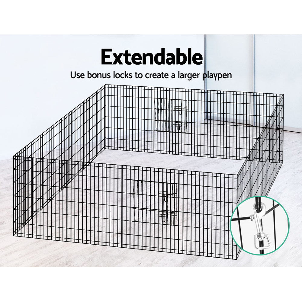 2x36" 8 Panel Dog Playpen | Pet Fence Exercise Cage Enclosure Play Pen