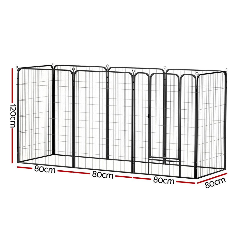 i.Pet Dog Playpen 48" | 8 Panel Puppy Fence & Kennel | Indoor & Outdoor Pet Enclosure
