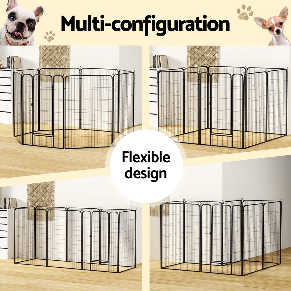 i.Pet Dog Playpen 48" | 8 Panel Puppy Fence & Kennel | Indoor & Outdoor Pet Enclosure