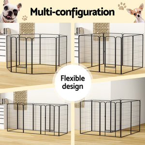 i.Pet Dog Playpen 48" | 8 Panel Puppy Fence & Kennel | Indoor & Outdoor Pet Enclosure