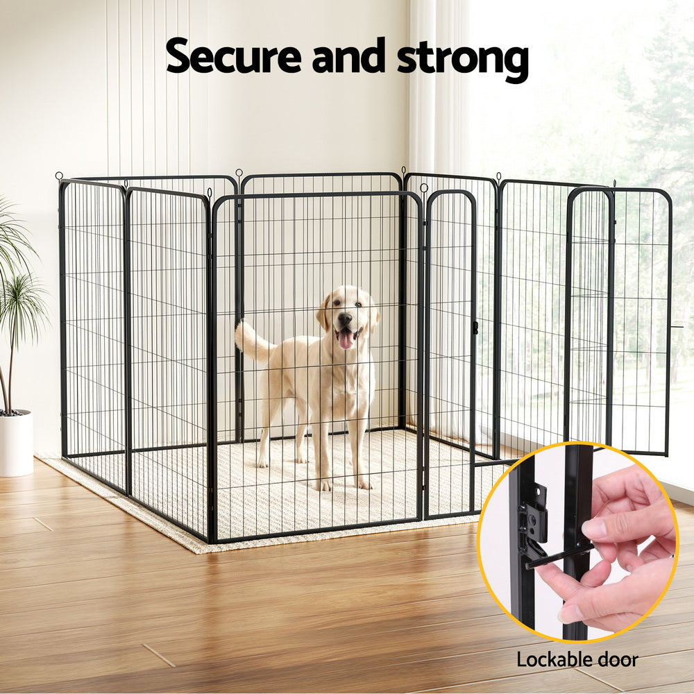 i.Pet Dog Playpen 48" | 8 Panel Puppy Fence & Kennel | Indoor & Outdoor Pet Enclosure