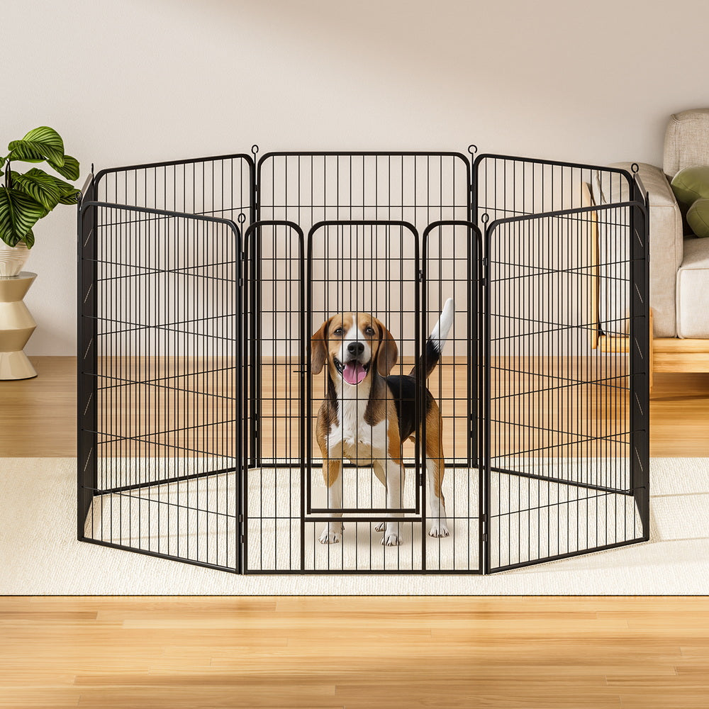 i.Pet Dog Playpen 48" | 8 Panel Puppy Fence & Kennel | Indoor & Outdoor Pet Enclosure