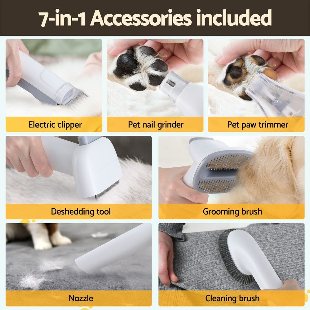 i.Pet Pet Grooming Kit Vacuum | Dog & Cat Hair Dryer Remover
