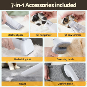 i.Pet Pet Grooming Kit Vacuum | Dog & Cat Hair Dryer Remover