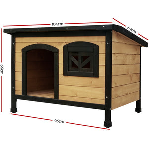 Dog Kennel Extra Large | Wooden Outdoor Indoor Puppy Pet House Cabin Crate Weatherproof