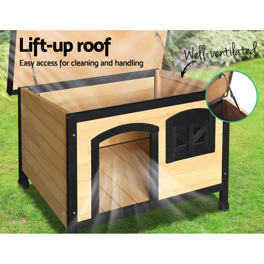 Dog Kennel Extra Large | Wooden Outdoor Indoor Puppy Pet House Cabin Crate Weatherproof