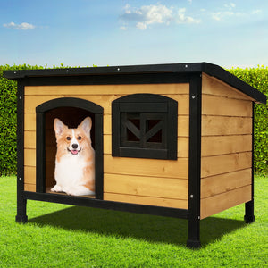 Dog Kennel Extra Large | Wooden Outdoor Indoor Puppy Pet House Cabin Crate Weatherproof