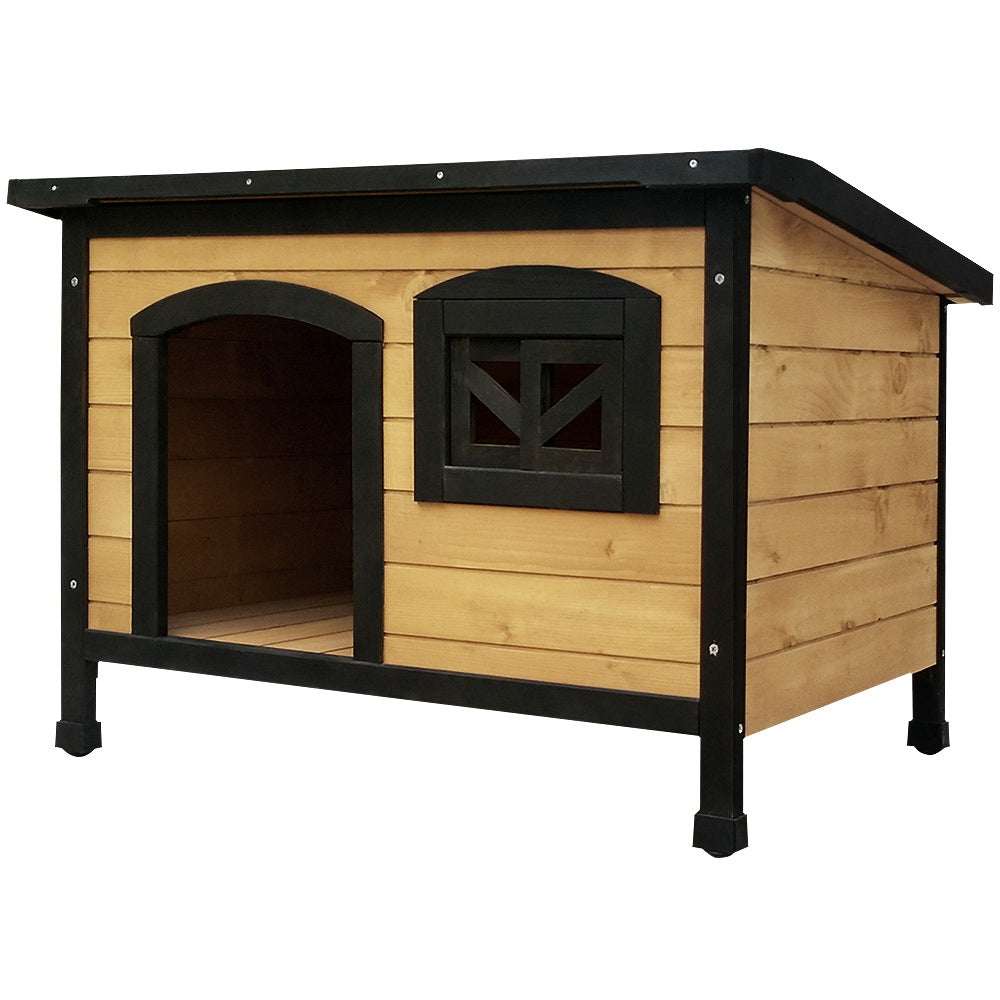 Dog Kennel Large | Wooden Outdoor Indoor House Pet Puppy Crate Cabin Waterproof