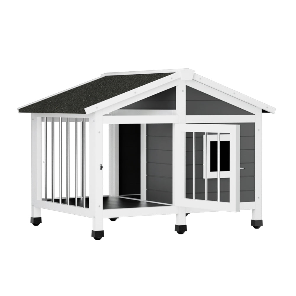 Dog Kennel House | Large Wooden Outdoor Pet Kennels Indoor Puppy Cabin Home