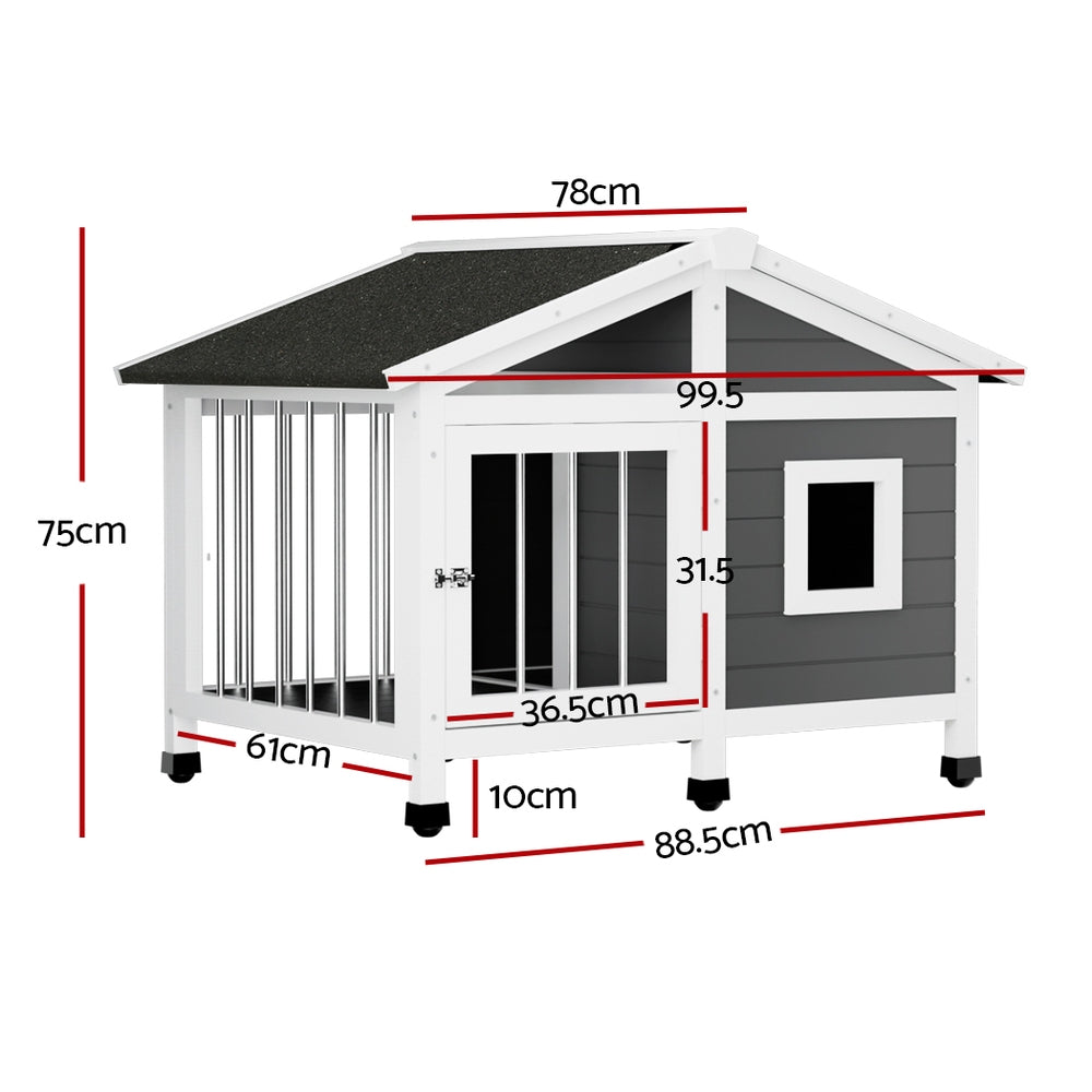Dog Kennel House | Large Wooden Outdoor Pet Kennels Indoor Puppy Cabin Home