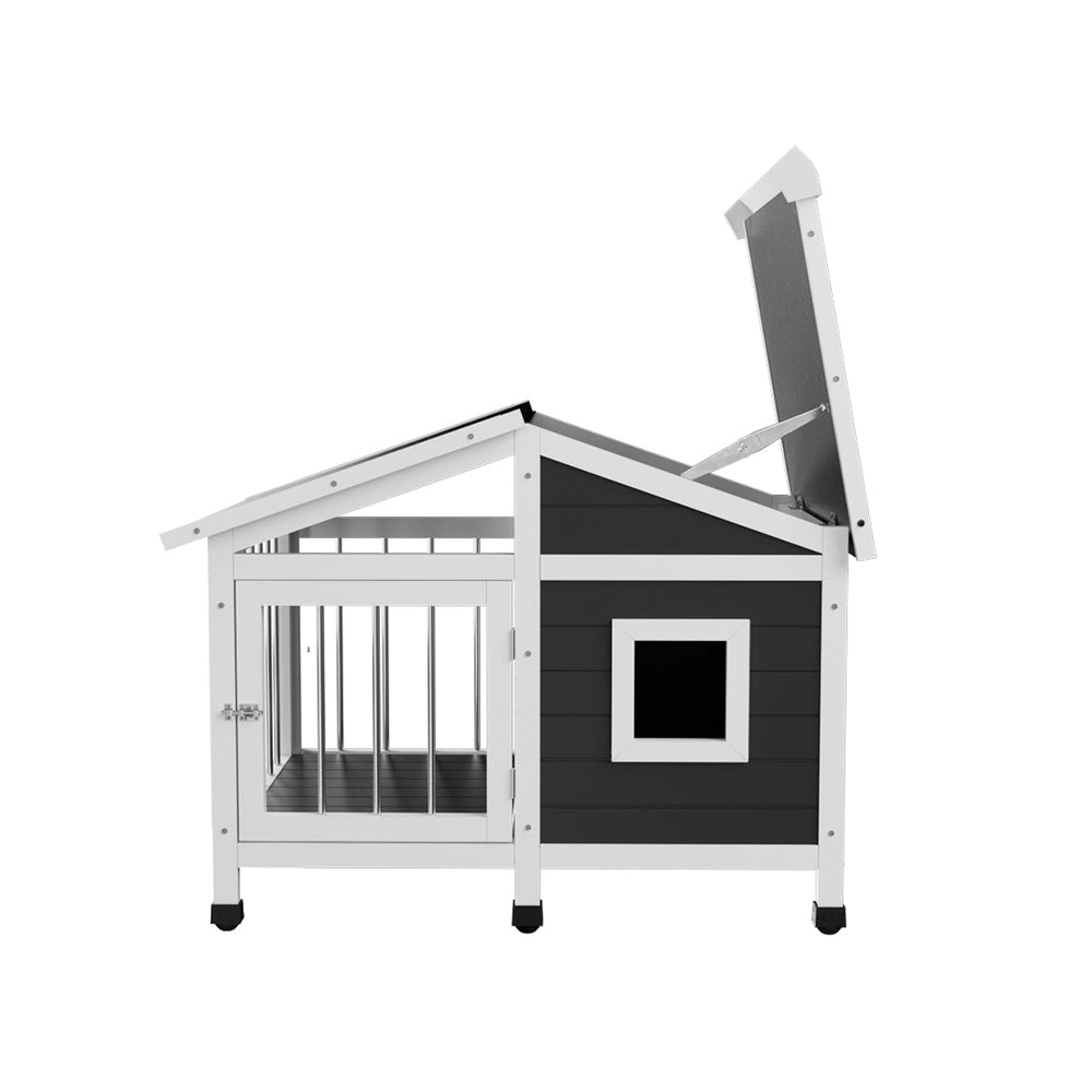 Dog Kennel House | Large Wooden Outdoor Pet Kennels Indoor Puppy Cabin Home