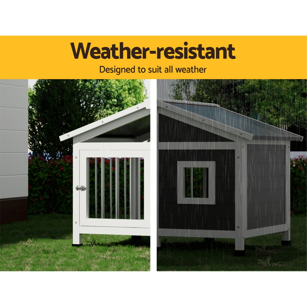 Dog Kennel House | Large Wooden Outdoor Pet Kennels Indoor Puppy Cabin Home