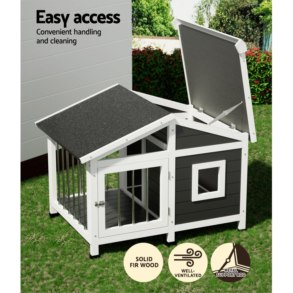 Dog Kennel House | Large Wooden Outdoor Pet Kennels Indoor Puppy Cabin Home