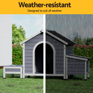 Dog Kennel House | Large Wooden Outdoor Pet Kennels Indoor Puppy Cabin