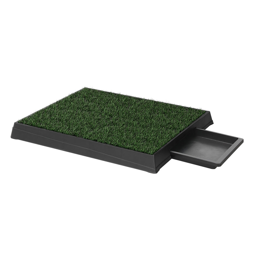 Pet Training Pad | Dog Potty Toilet Large Portable with Tray Grass 2 Mats