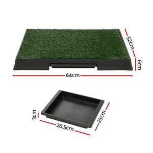Pet Training Pad | Dog Potty Toilet Large Portable with Tray Grass 2 Mats