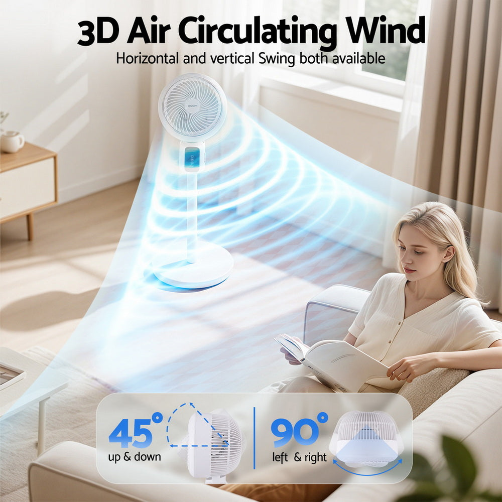 Pedestal Fan | Remote Control | 3 Speed | 12H Timer | Height Adjustable