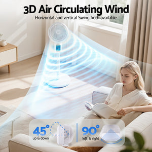 Pedestal Fan | Remote Control | 3 Speed | 12H Timer | Height Adjustable