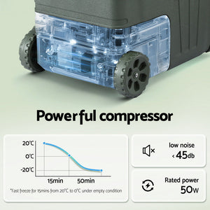 Glacio Portable Fridge 50L | Camping & Bar Fridge Freezer | 12V/24V/240V | Travel & Outdoor