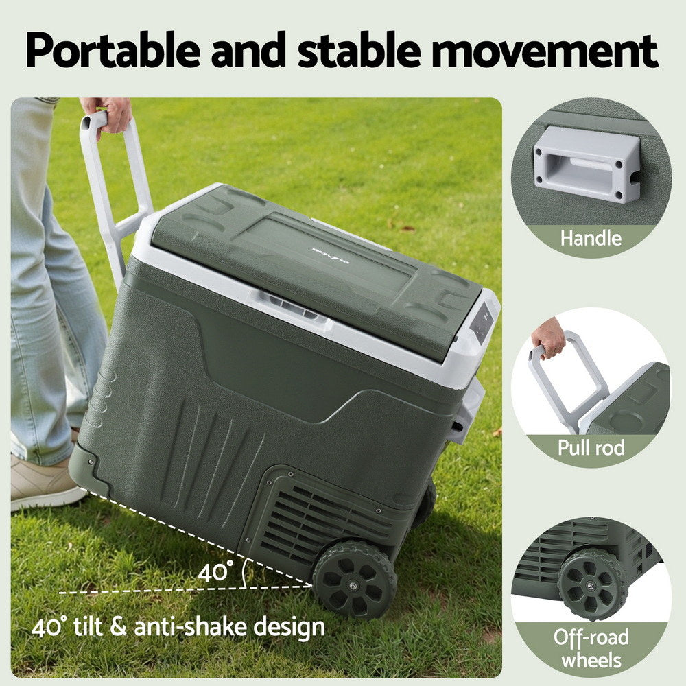 Glacio Portable Fridge 50L | Camping & Bar Fridge Freezer | 12V/24V/240V | Travel & Outdoor
