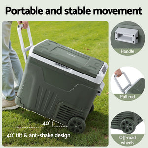 Glacio Portable Fridge 50L | Camping & Bar Fridge Freezer | 12V/24V/240V | Travel & Outdoor