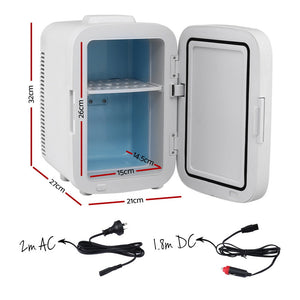 Portable Mini Fridge | Cooler & Warmer | 12V + 220V | White
