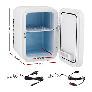 Mini Fridge | Portable Cooler Warmer | Car & Office | 12V/220V | White