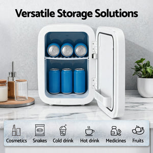 Mini Fridge | Portable Cooler Warmer | Car & Office | 12V/220V | White