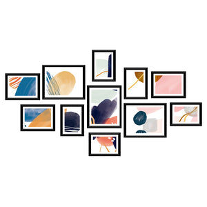 Photo Frames | Art Holder | 11PCS | 5x7" | 6x8" | 8x10" | Black