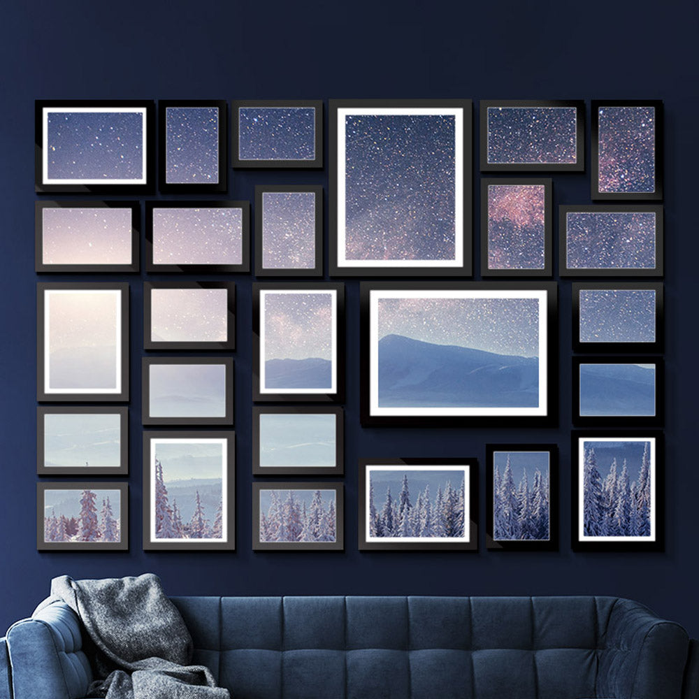 Artiss Photo Frames Art Holder | 26PCS | 8x10" | 5x7" | 4x6" | 3.5x5" | Black