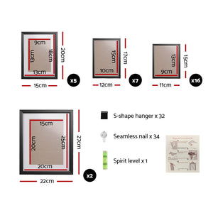 Photo Frames | Art Holder | 30PCS | 8x10" | 5x7" | 4x6" | 3.5x5" | Black