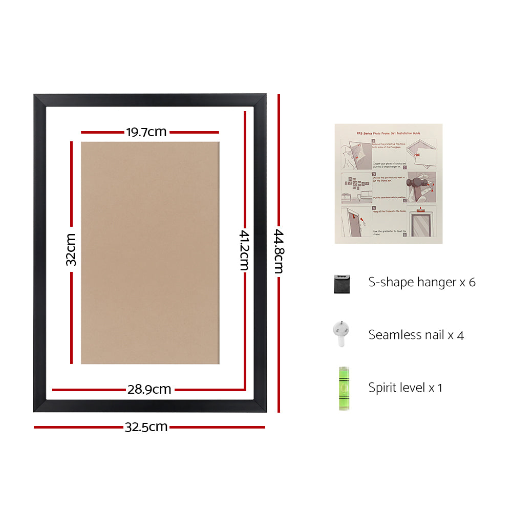 3 PCS Photo Frame Wall Set | A3 Picture | Home Decor | Art | Gift | Present | Black