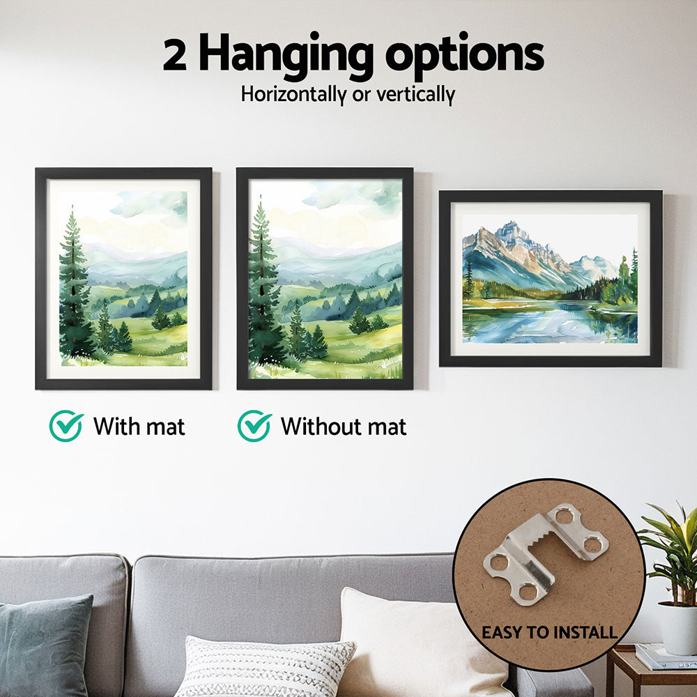 3PCS Photo Frame Set | Black Color | Wall Hanging
