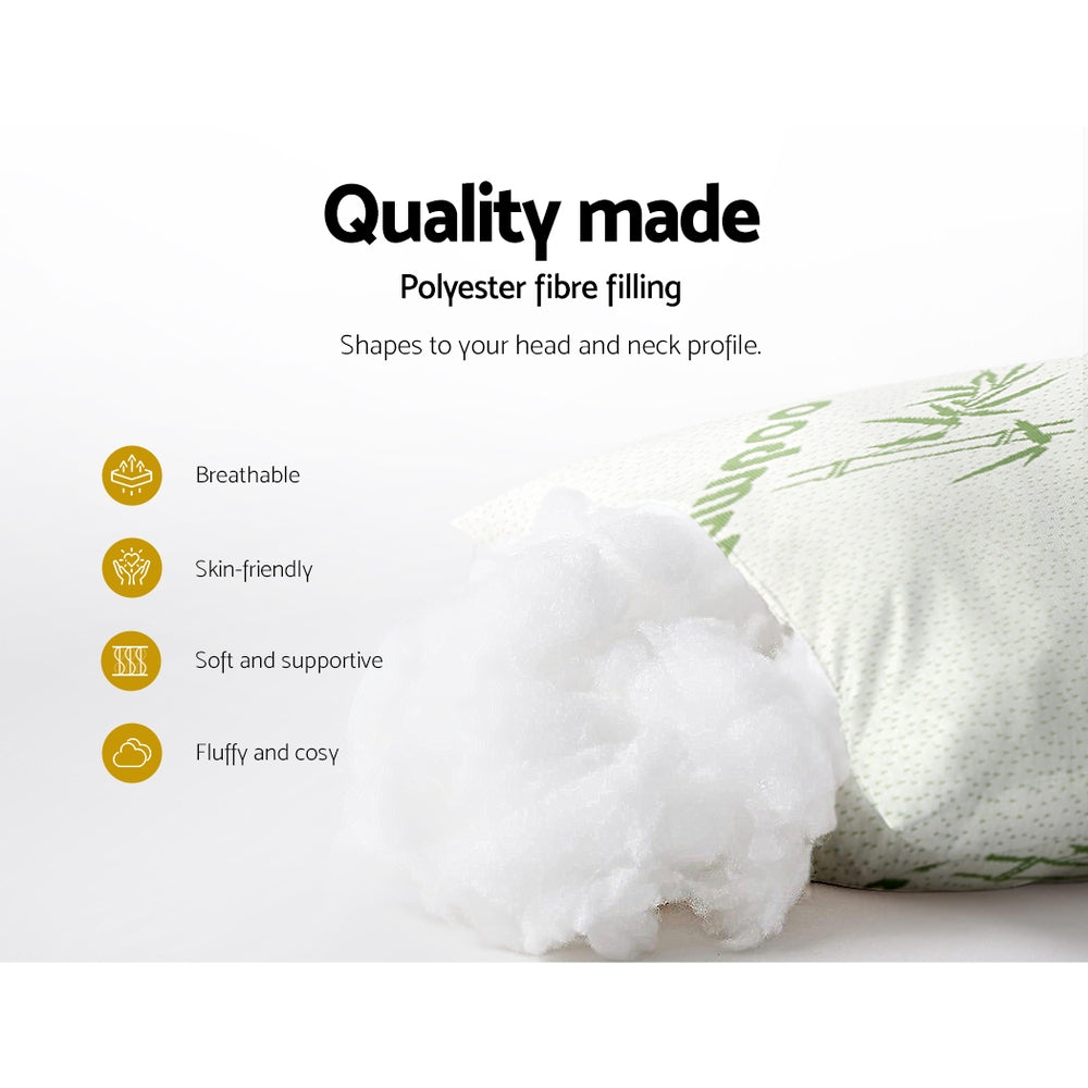 Bedding | 4 Pack Bamboo Pillow | Family | Hotel