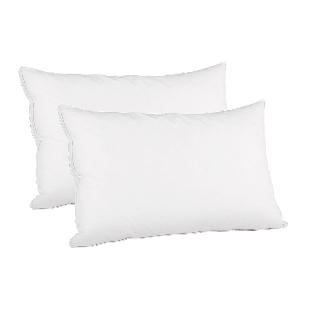 Bedding | Duck Feather Down Pillow | Luxury | Twin Pack