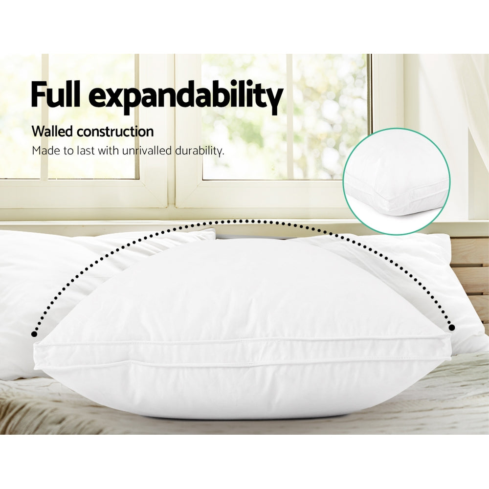 Bedding | Duck Feather Down Pillow | Luxury | Twin Pack