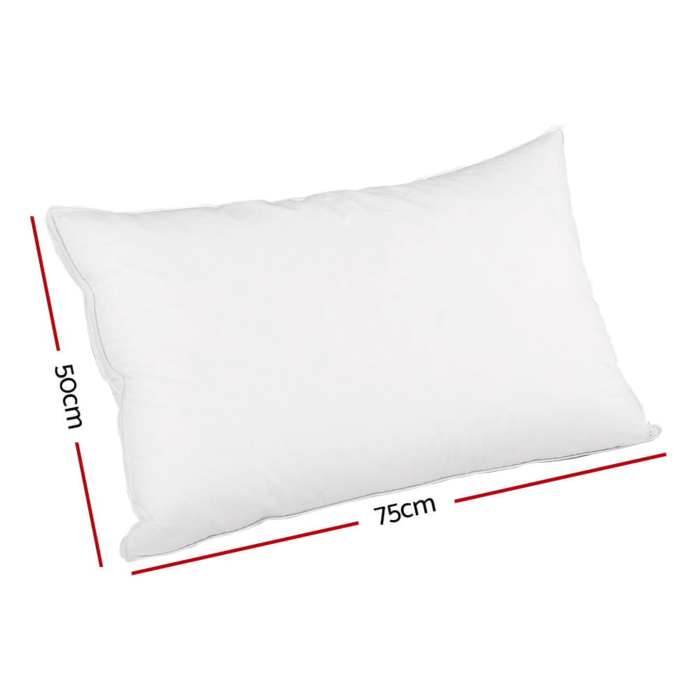 Bedding | Goose Feather Down Pillow | Luxury | Twin Pack