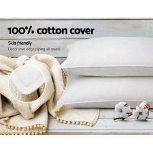 Bedding | Goose Feather Down Pillow | Twin Pack