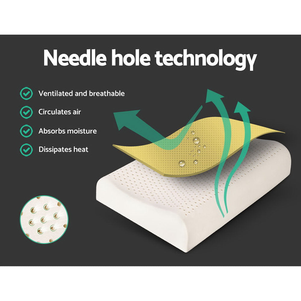 Bedding | Natural Latex Pillow | 2-Zone | Twin Pack
