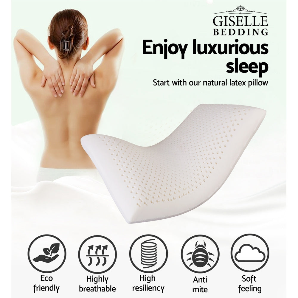 Bedding | Natural Latex Pillow | Classic | Twin Pack