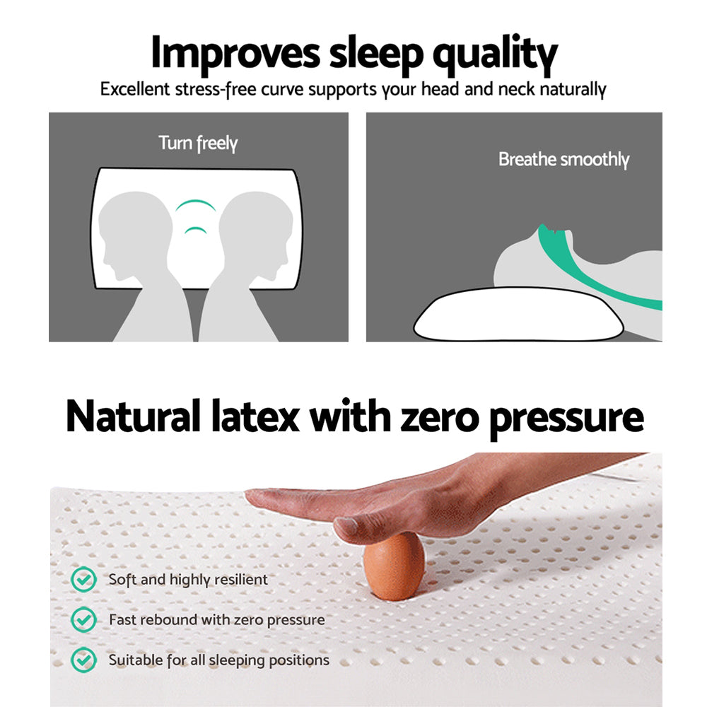 Bedding | Natural Latex Pillow | Classic | Twin Pack
